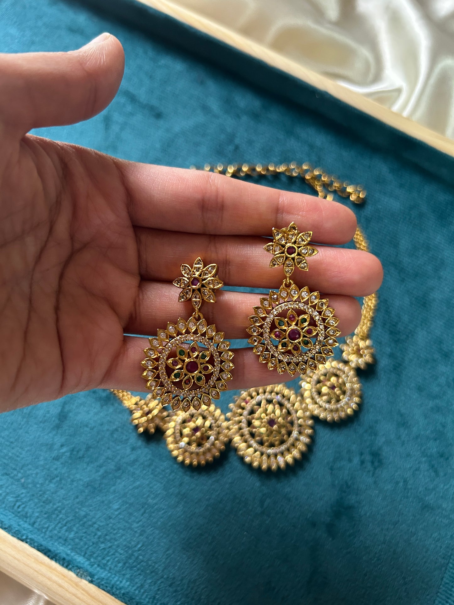 White and Red Kundan Choker SN-005