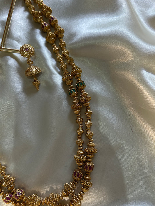 Round Beads Long Necklace LH-002