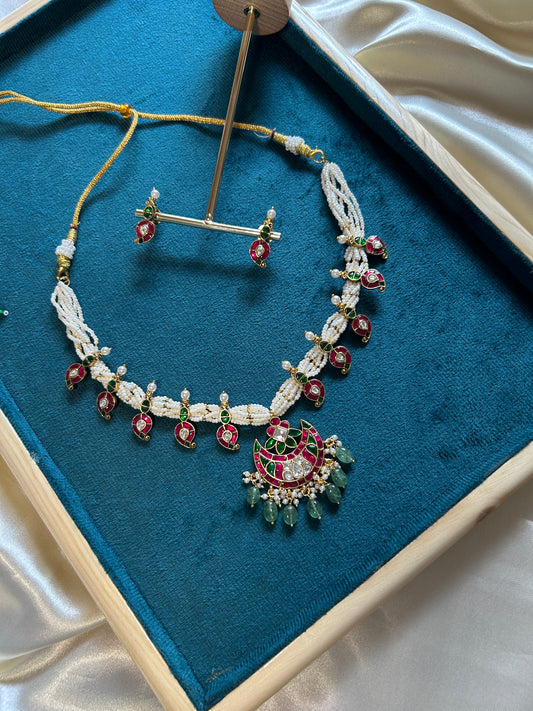 Pearl Pure Jadau Necklace SN012