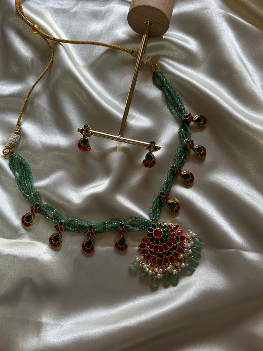 Jade Pure Jadau Necklace SN011