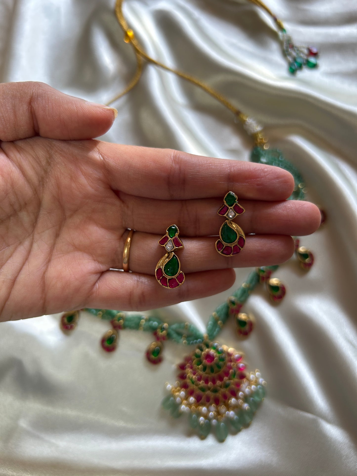 Jade Pure Jadau Necklace SN-011