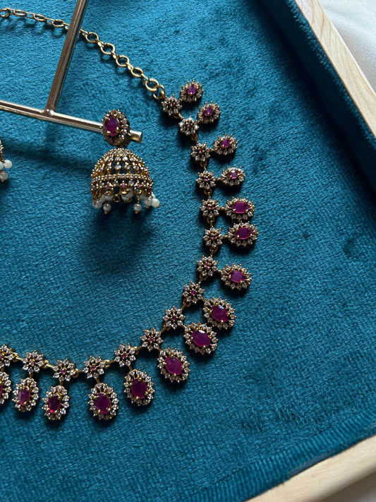 Kundan and Ruby Stone Necklace SN013